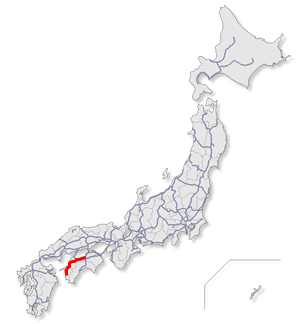 松山自動車道　位置図