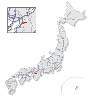 西名阪自動車道　位置図